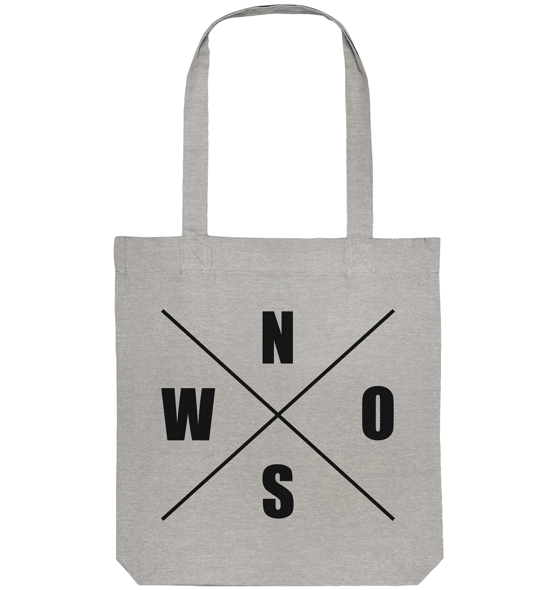 N.O.S.W. BLOCK Fanblock Tote-Bag "FROM FATHER TO SON" Organic Baumwolltasche heather grau