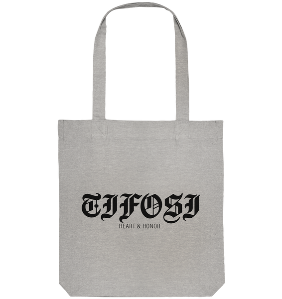 RIOT//GROUNDS Fanblock Baumwolltasche „TIFOSI HEART & HONOR“ – heather grey