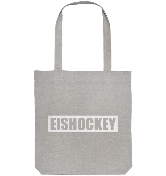 N.O.S.W. BLOCK Teamsport Tote-Bag "EISHOCKEY" Organic Baumwolltasche heather grau