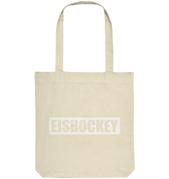 N.O.S.W. BLOCK Teamsport Tote-Bag "EISHOCKEY" Organic Baumwolltasche natural