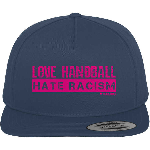 "LOVE HANDBALL HATE RACISM" magenta - Premium Snapback