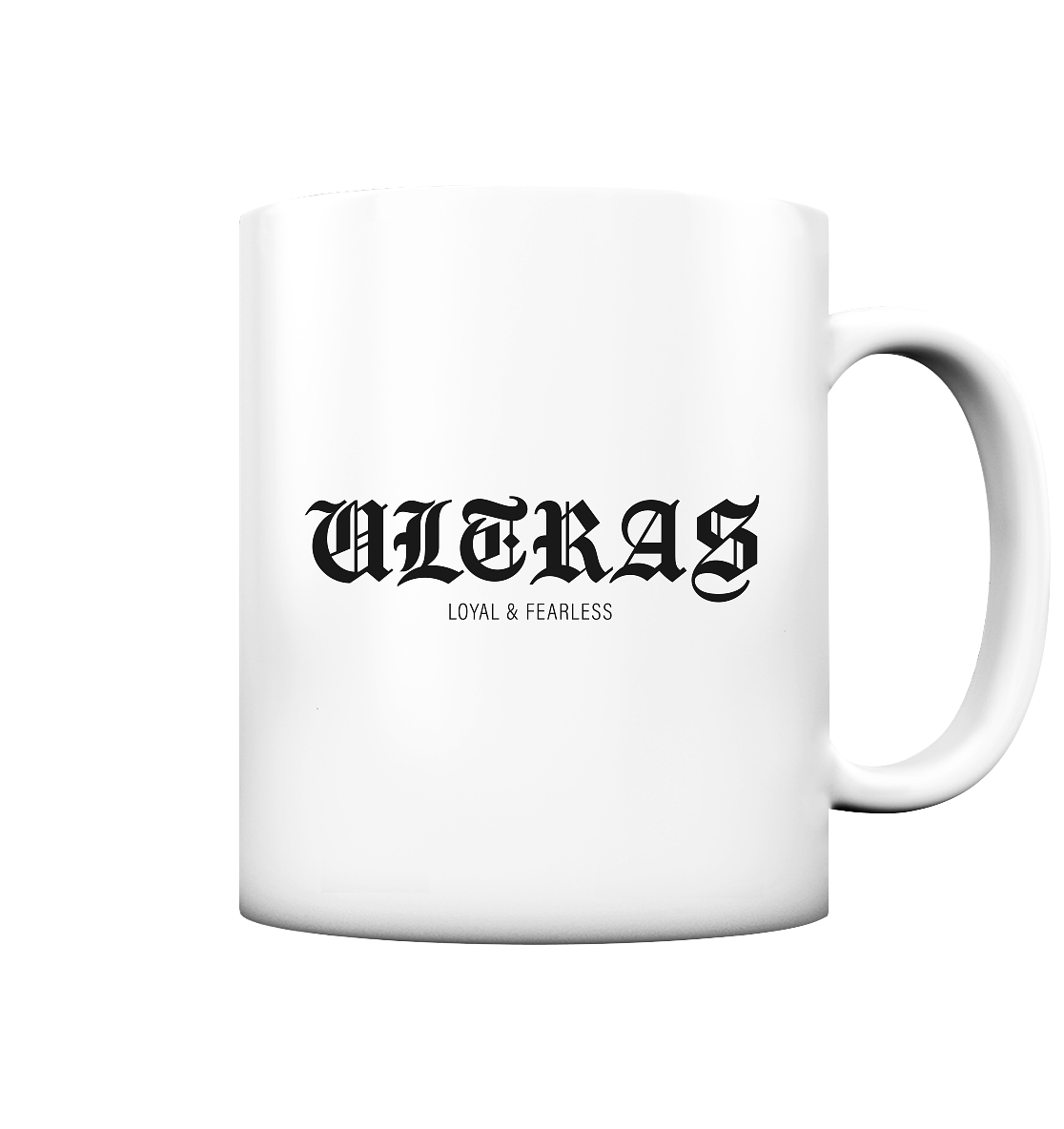 RIOT//GROUNDS Kaffeetasse "ULTRAS LOYAL & FEARLESS" 330 ml Tasse weiß matt
