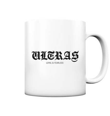 RIOT//GROUNDS Kaffeetasse "ULTRAS LOYAL & FEARLESS" 330 ml Tasse weiß matt