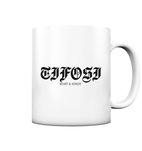 RIOT//GROUNDS Kaffeetasse "TIFOSI HEART & HONOR" 330 ml Tasse weiß matt