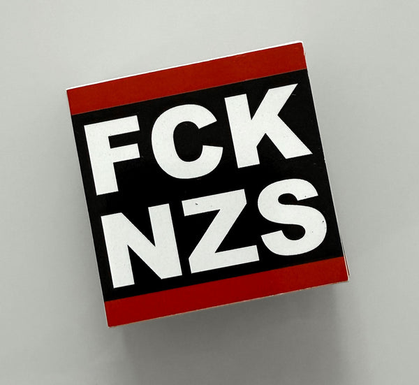 N.O.S.W. BLOCK Aufkleber „FCK NZS“ 6 × 6 cm