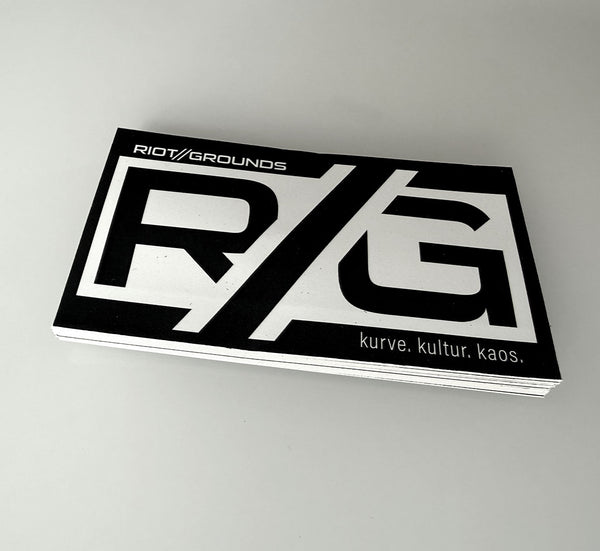 RIOT//GROUNDS Logo Aufkleber „R//G“ – 25 Sticker