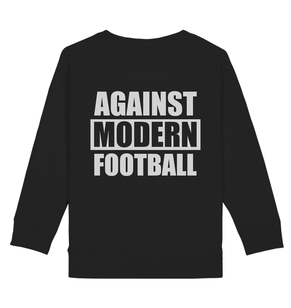 N.O.S.W. BLOCK Fanblock Sweater "AGAINST MODERN FOOTBALL" Kids UNISEX Organic Sweatshirt schwarz
