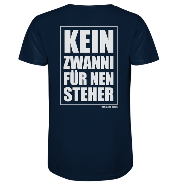 N.O.S.W. BLOCK Fanblock Shirt "KEIN ZWANNI FÜR NEN STEHER" Männer Organic T-Shirt navy