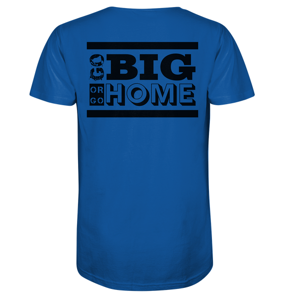 N.O.S.W. BLOCK Teamsport Shirt "GO BIG OR GO HOME" Männer Organic T-Shirt blau