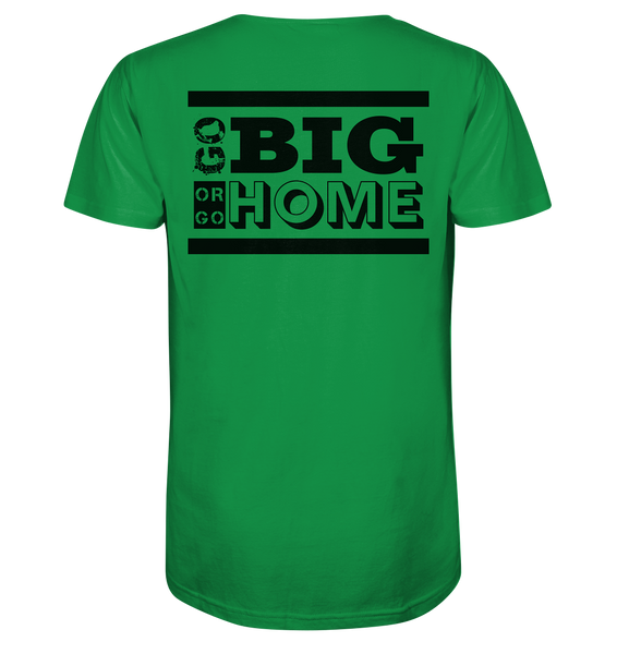 N.O.S.W. BLOCK Teamsport Shirt "GO BIG OR GO HOME" Männer Organic T-Shirt grün