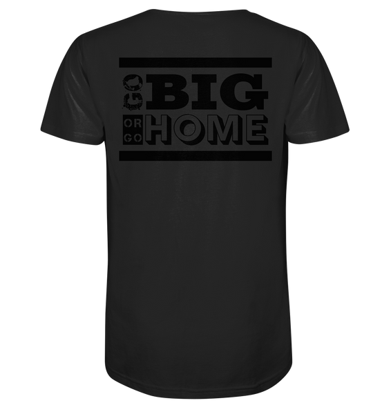 N.O.S.W. BLOCK Teamsport Shirt "GO BIG OR GO HOME" Männer Organic T-Shirt schwarz