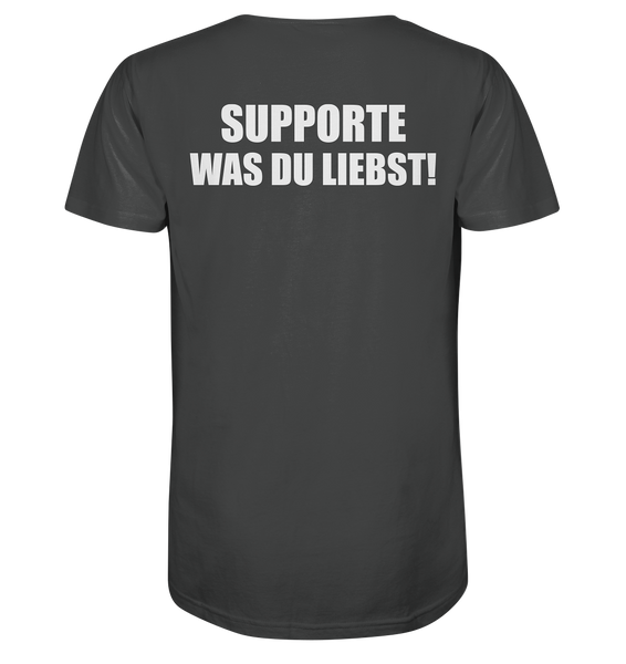 N.O.S.W. BLOCK Shirt "N.O.S.W. ICON / SUPPORTE WAS DU LIEBST!" Männer Organic T-Shirt anthrazit