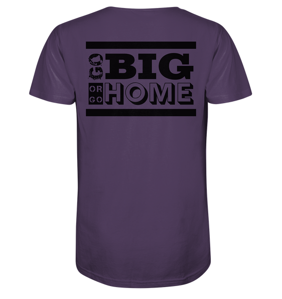 N.O.S.W. BLOCK Teamsport Shirt "GO BIG OR GO HOME" Männer Organic T-Shirt lila