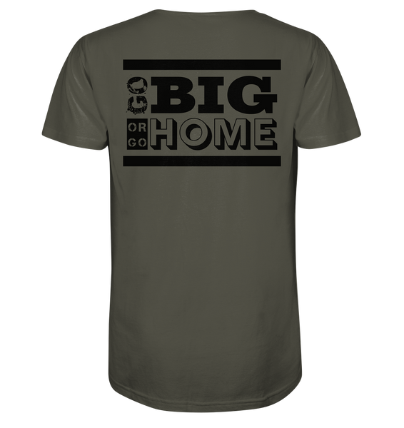 N.O.S.W. BLOCK Teamsport Shirt "GO BIG OR GO HOME" Männer Organic T-Shirt khaki