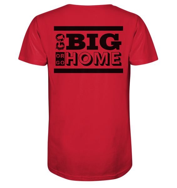 N.O.S.W. BLOCK Teamsport Shirt "GO BIG OR GO HOME" Männer Organic T-Shirt rot