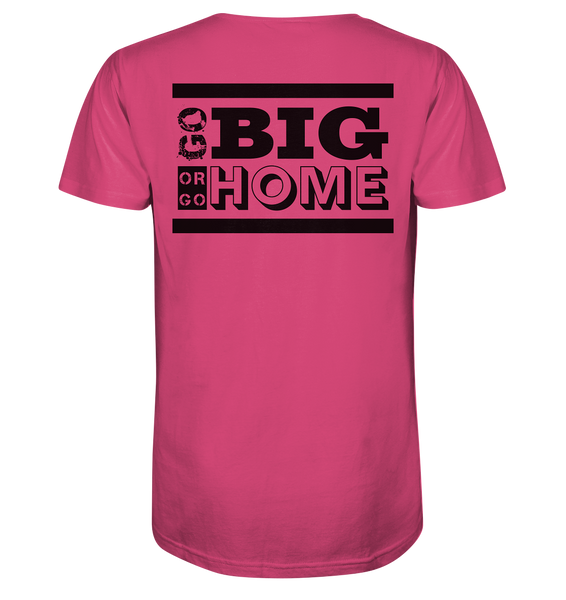 N.O.S.W. BLOCK Teamsport Shirt "GO BIG OR GO HOME" Männer Organic T-Shirt pink
