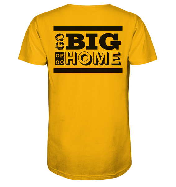 N.O.S.W. BLOCK Teamsport Shirt "GO BIG OR GO HOME" Männer Organic T-Shirt gelb