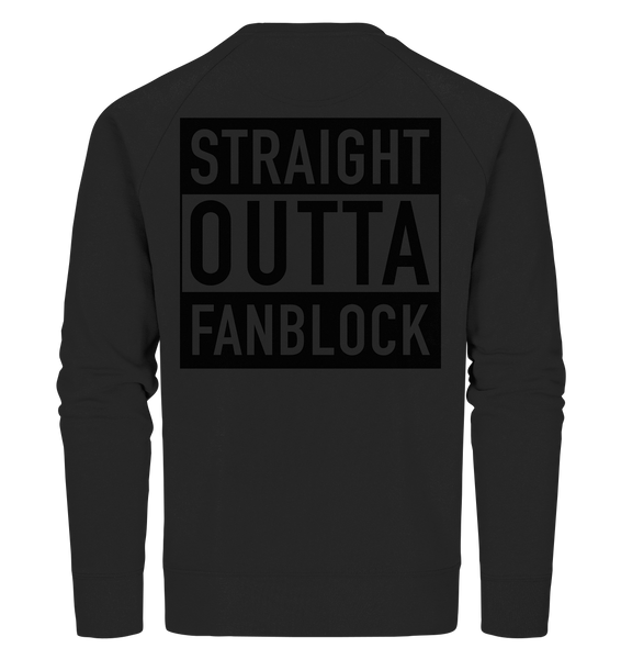 N.O.S.W. BLOCK Fanblock Sweater "STRAIGHT OUTTA FANBLOCK" Männer Organic Sweatshirt schwarz
