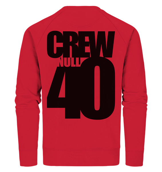 N.O.S.W. BLOCK Sweater "CREW NULL40" Männer Organic Sweatshirt rot