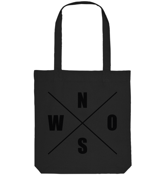 N.O.S.W. BLOCK Fanblock Tote-Bag "GO BIG OR GO HOME" Organic Baumwolltasche schwarz