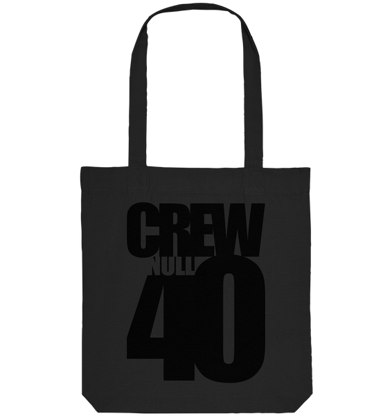 N.O.S.W. BLOCK Tote-Bag "CREW NULL04" beidseitig bedruckte Organic Baumwolltasche schwarz