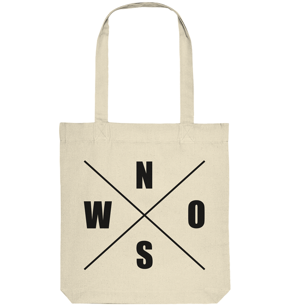 N.O.S.W. BLOCK Fanblock Tote-Bag "GO BIG OR GO HOME" Organic Baumwolltasche natural