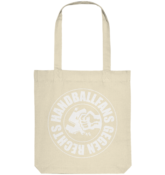 Gegen Rechts Tote-Bag "HANDBALLFANS GEGEN RECHTS" Organic Baumwolltasche natural