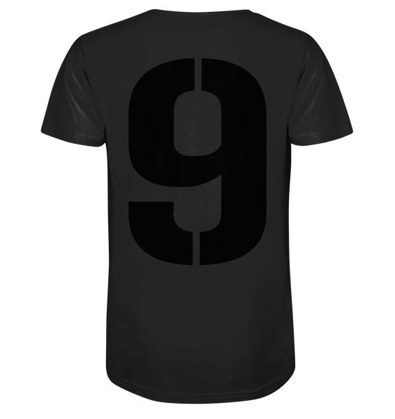 Fanblock Shirt "STADIONKIND" Männer Organic V-Neck T-Shirt schwarz