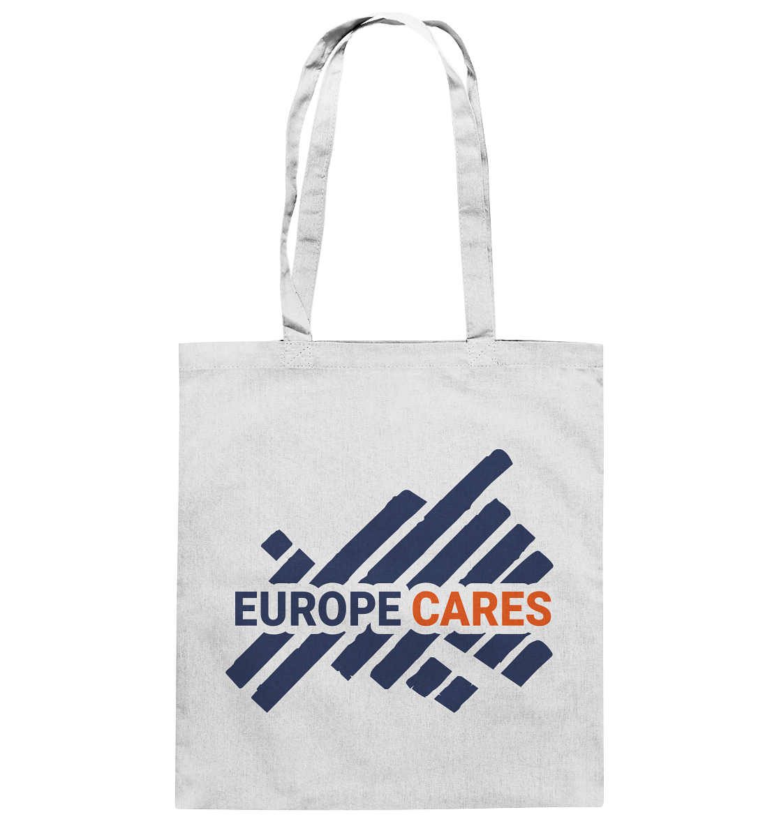 Europe Cares Logo Baumwolltasche heather grau