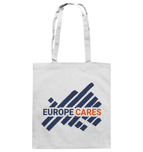 Europe Cares Logo Baumwolltasche heather grau
