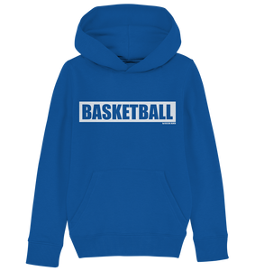 N.O.S.W. BLOCK Teamsport Hoodie "BASKETBALL" Kids UNISEX Organic Kapuzenpullover blau