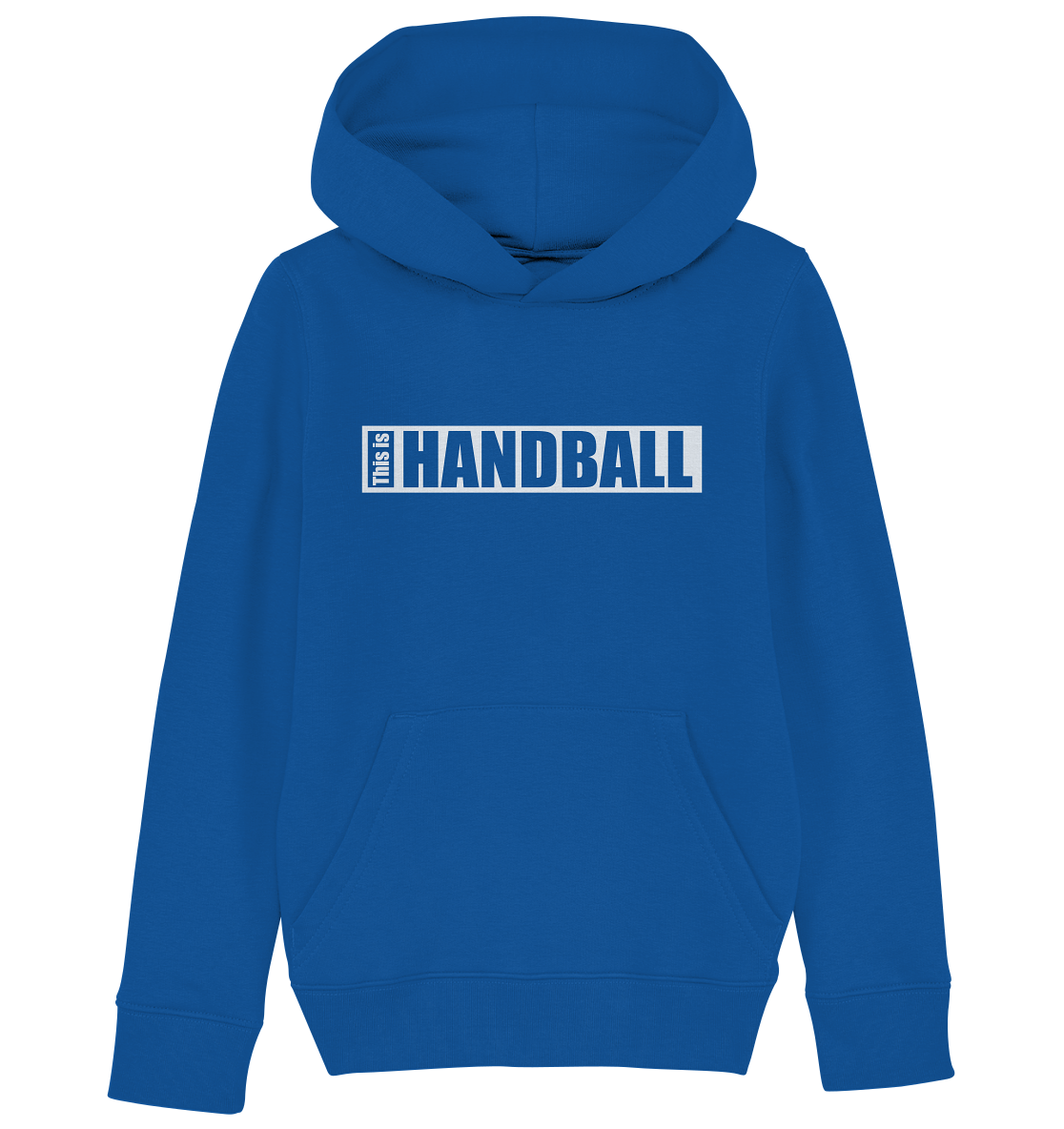 N.O.S.W. BLOCK Teamsport Hoodie "THIS IS HANDBALL" Kids Organic Kapuzenpullover blau