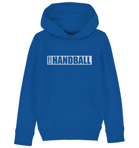N.O.S.W. BLOCK Teamsport Hoodie "THIS IS HANDBALL" Kids Organic Kapuzenpullover blau