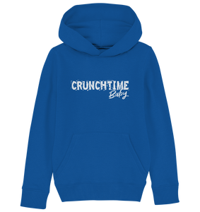 N.O.S.W. BLOCk Fanblock Hoodie "CRUNCHTIME Baby" Kids UNISEX Organic Kapuzenpullover blau