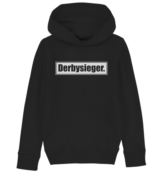 N.O.S.W. BLOCK Hoodie "Derbysieger." Kids UNISEX Organic Kapuzenpullover schwarz