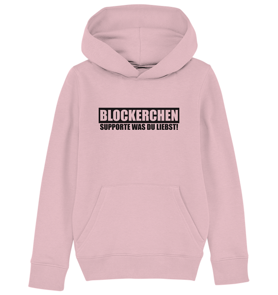 N.O.S.W. BLOCK Fanblock Hoodie "BLOCKERCHEN" Kids UNISEX Organic Kapuzenpullover cotton pink