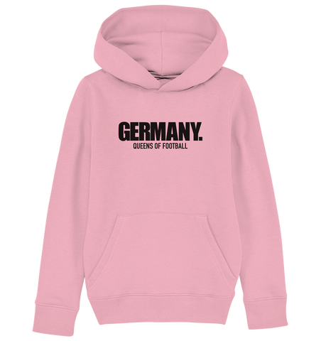 N.O.S.W. BLOCK Fanblock Hoodie "GERMANY. QUEENS OF FOOTBALL" Kids Organic Kapuzenpullover cotton pink
