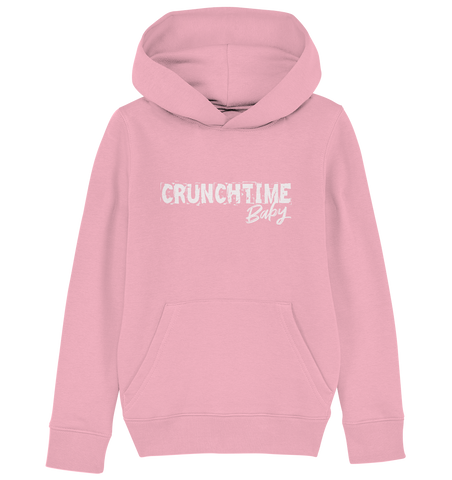 N.O.S.W. BLOCk Fanblock Hoodie "CRUNCHTIME Baby" Kids UNISEX Organic Kapuzenpullover cotton pink