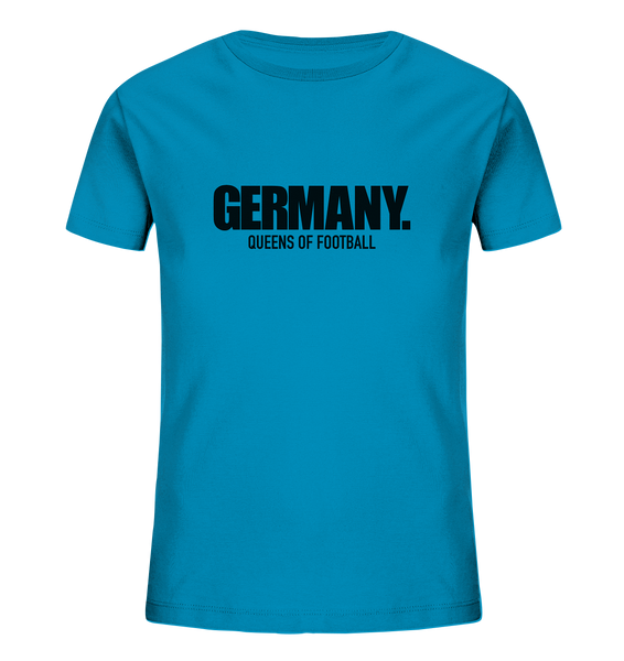 N.O.S.W. BLOCK Fanblock Shirt "GERMANY. QUEENS OF FOOTBALL" Kids Girls Organic T-Shirt azur