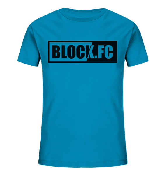 BLOCK.FC Logo Shirt Kids UNISEX Organic T-Shirt azur