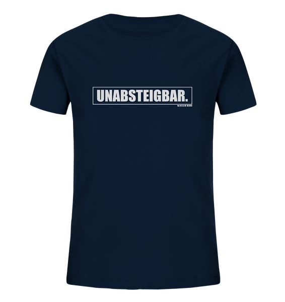 N.O.S.W. BLOCK Fanblock Shirt "UNABSTEIGBAR." Kids UNISEX Organic T-Shirt navy