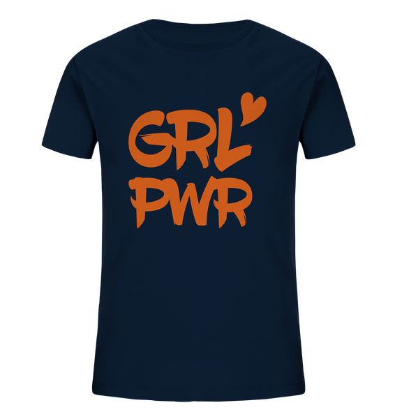 N.O.S.W. BLOCK Hoodie "GRL PWR" Girl Kids Organic T-Shirt navy