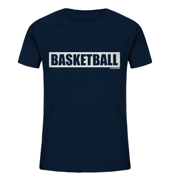 Teamsport Shirt "BASKETBALL" Kids UNISEX Organic T-Shirt navy