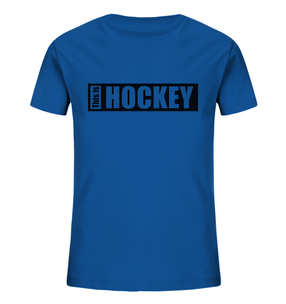 N.O.S.W. BLOCK Teamsport Shirt "THIS IS HOCKEY" Kids Organic T-Shirt blau