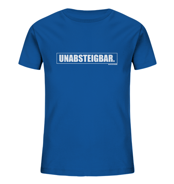 N.O.S.W. BLOCK Fanblock Shirt "UNABSTEIGBAR." Kids UNISEX Organic T-Shirt blau