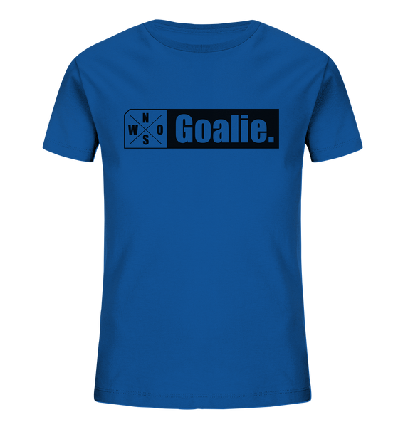 Teamsport Hoodie "Goalie." Kids UNISEX Organic T-Shirt blau