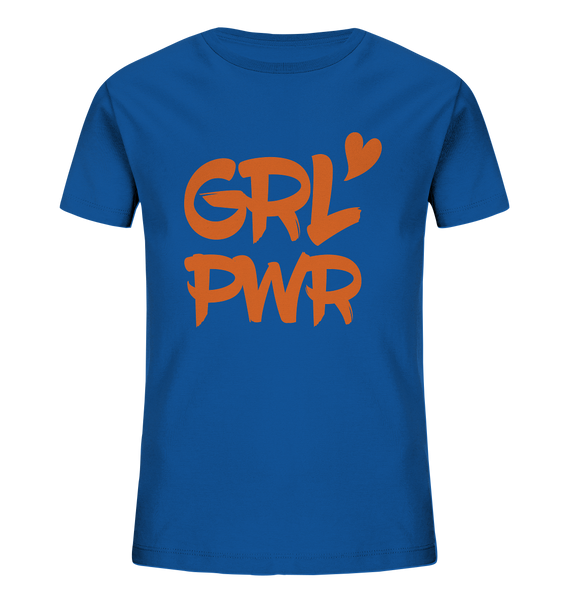N.O.S.W. BLOCK Hoodie "GRL PWR" Girl Kids Organic T-Shirt blau