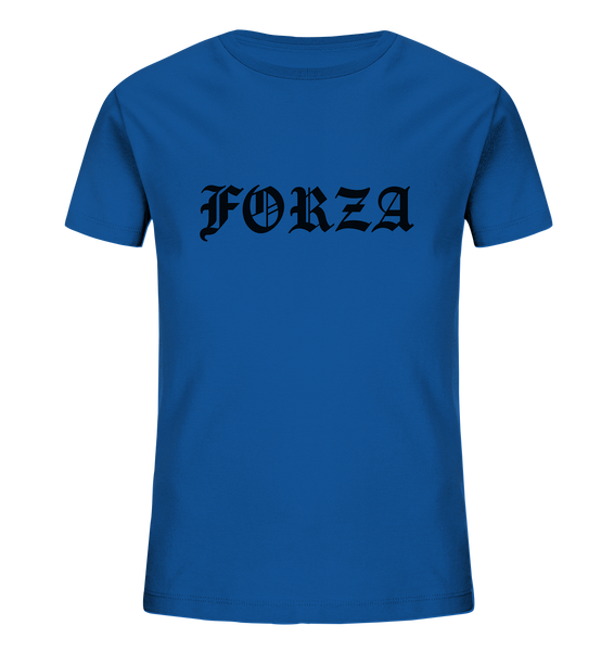 N.O.S.W. BLOCk Fanblock Shirt "FORZA" Kids UNISEX Organic T-Shirt blau