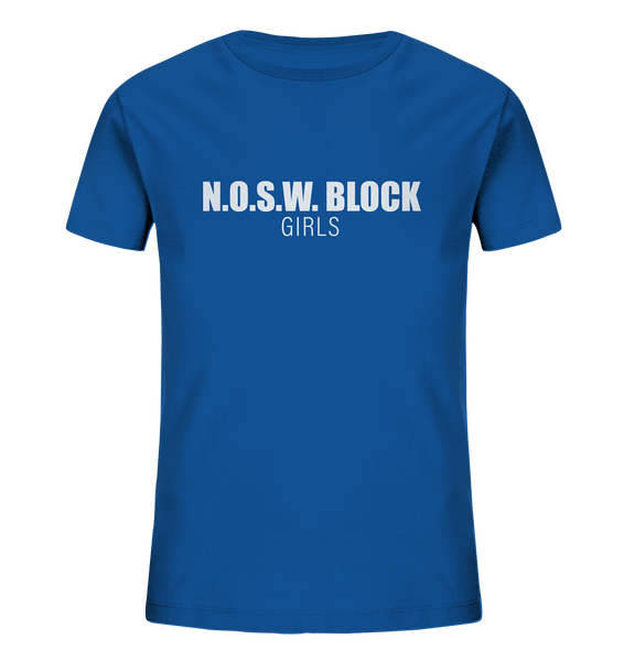 N.O.S.W. BLOCK Shirt "N.O.S.W. BLOCK GIRLS" Kids Girls Organic T-Shirt blau