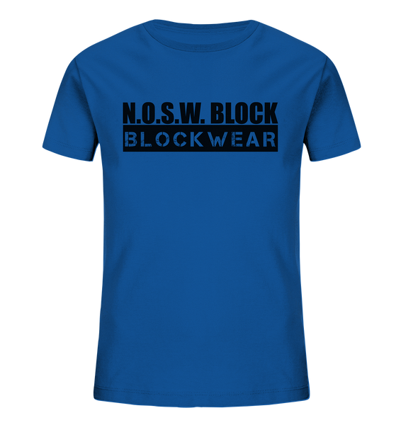 N.O.S.W. BLOCK Shirt "BLOCKWEAR" Kids UNISEX Organic T-Shirt blau